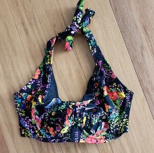 Vibrant Floral Bikini Top